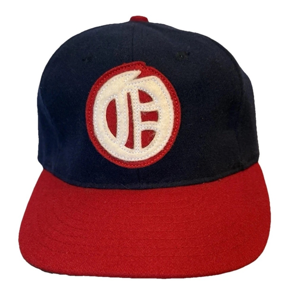 Oakland Oaks Ebbets Field Flannels Wool Ballcap 7 1/8 Navy Red 1948 PCL USA Made